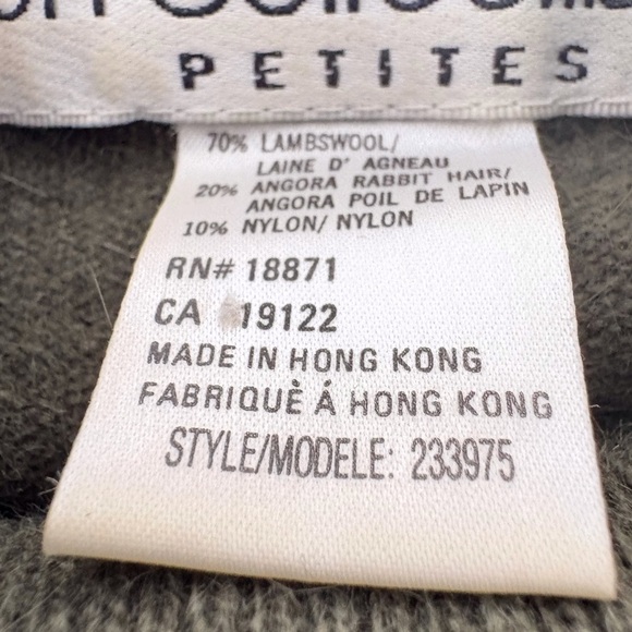 JH Collectibles Petites Olive Green Size PM Lambswool/ Angora Blend - Picture 7 of 8